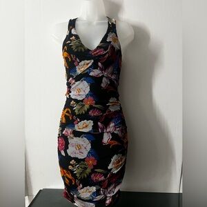 Guess Black Floral Halter MidiDress